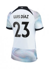 Liverpool Luis Diaz #23 Voetbaltruitje Uit tenue Dames 2022-23 Korte Mouw